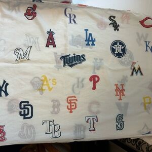 MLB Team Logo twin sheet 3 piece Bedding Set
